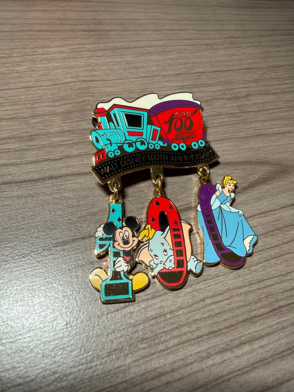 Mickey Mouse, Dumbo and Cinderella, 100 Years of Magic Pin